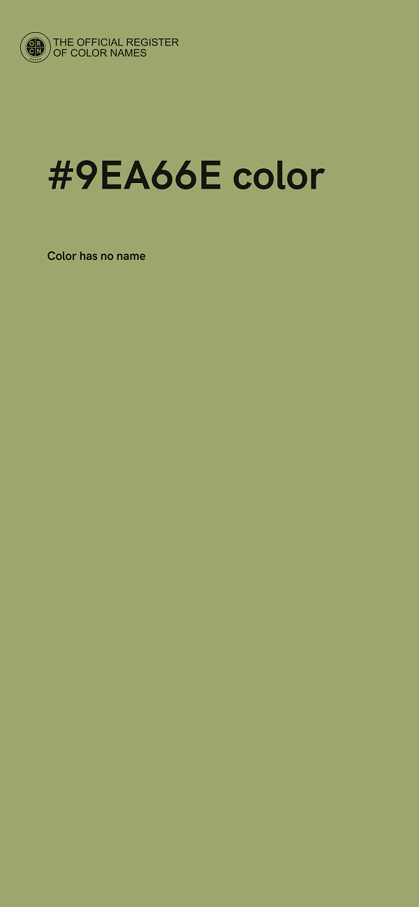 #9EA66E color image