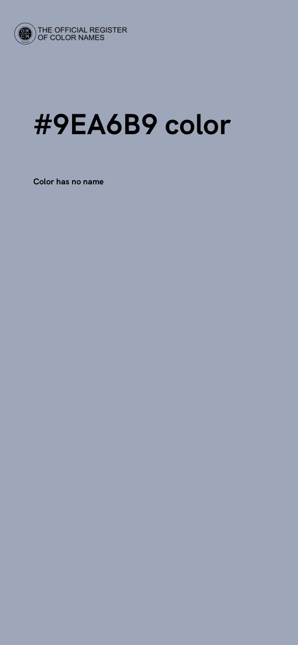 #9EA6B9 color image
