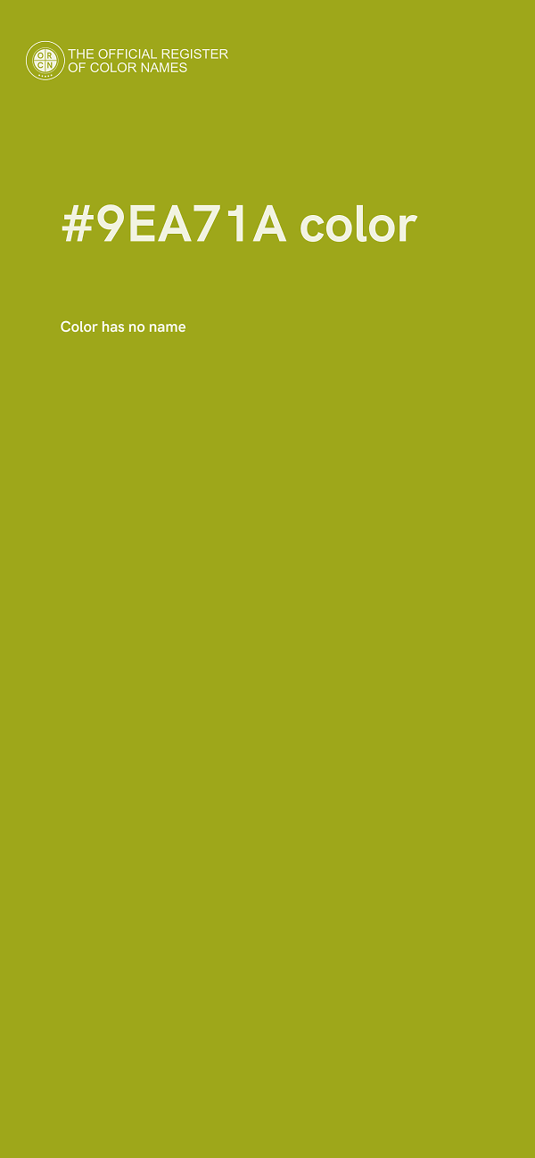 #9EA71A color image