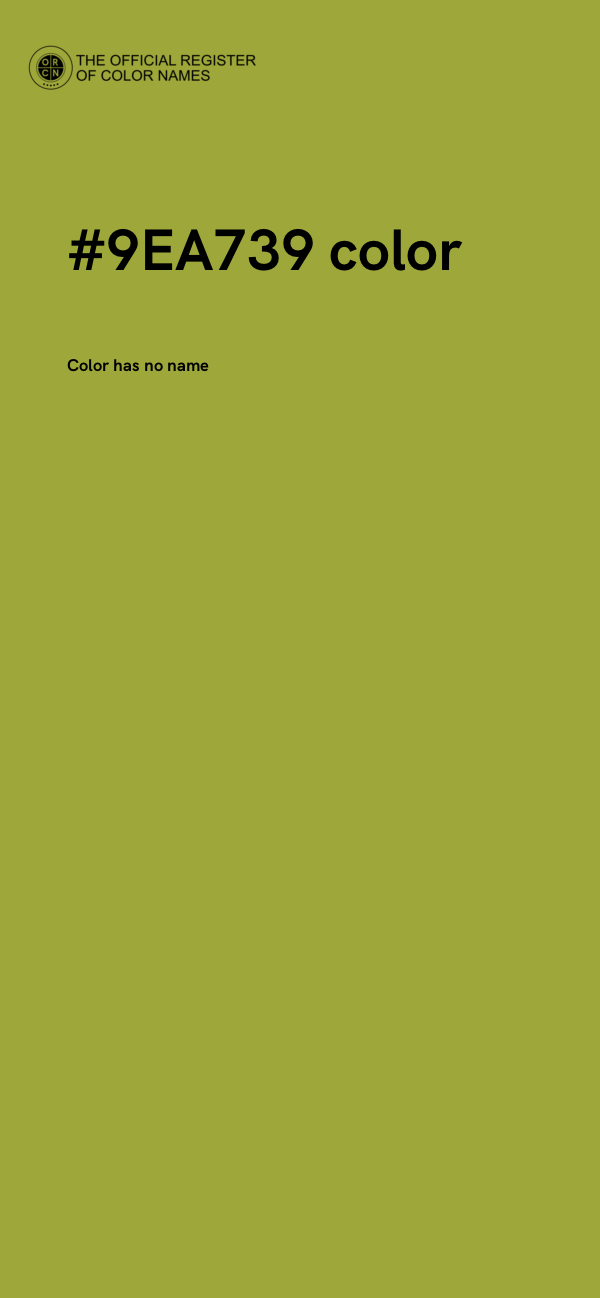 #9EA739 color image
