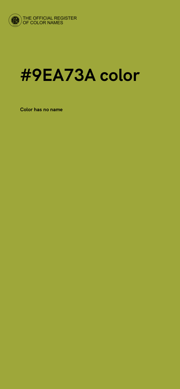#9EA73A color image
