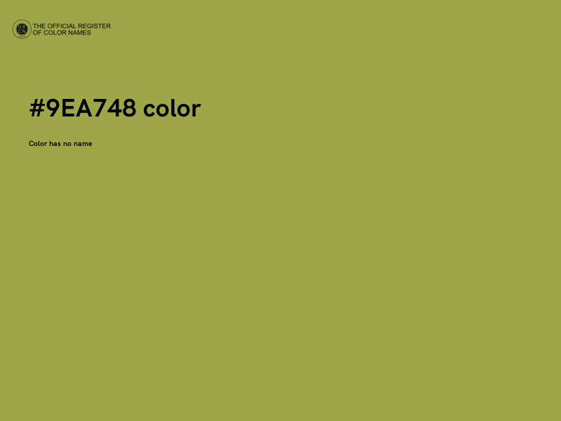 #9EA748 color image