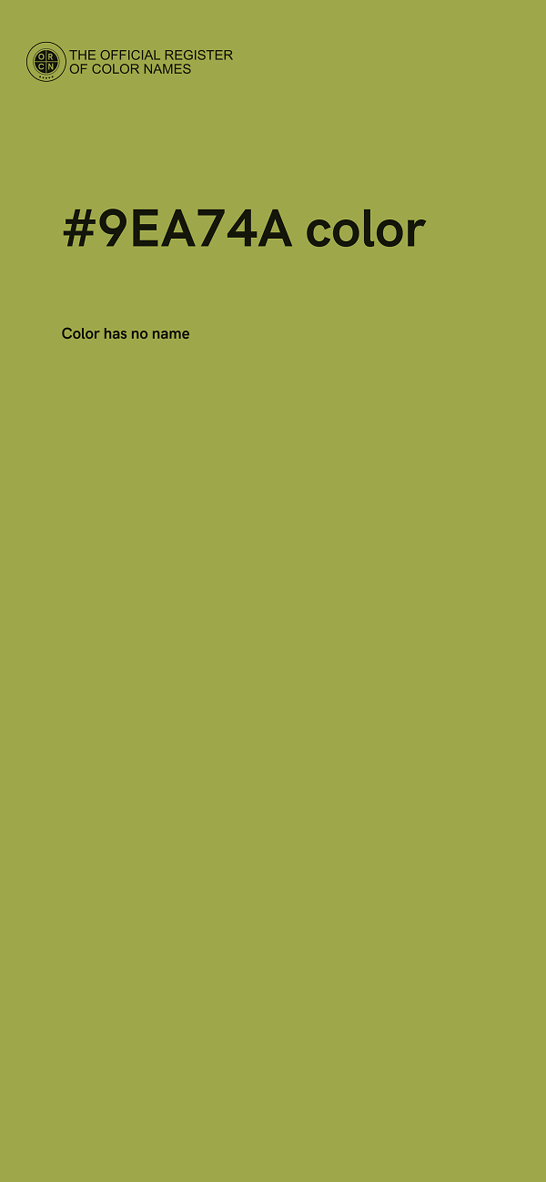 #9EA74A color image