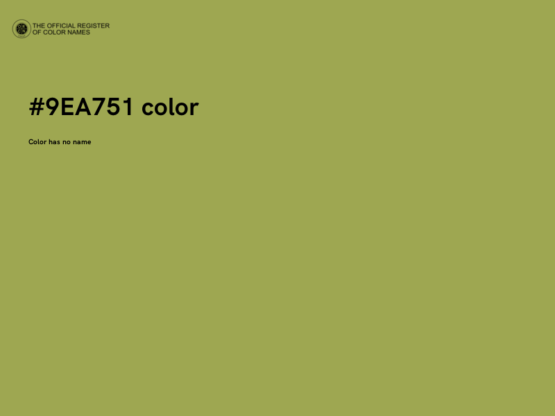 #9EA751 color image