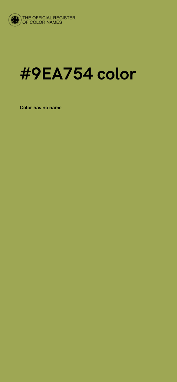 #9EA754 color image
