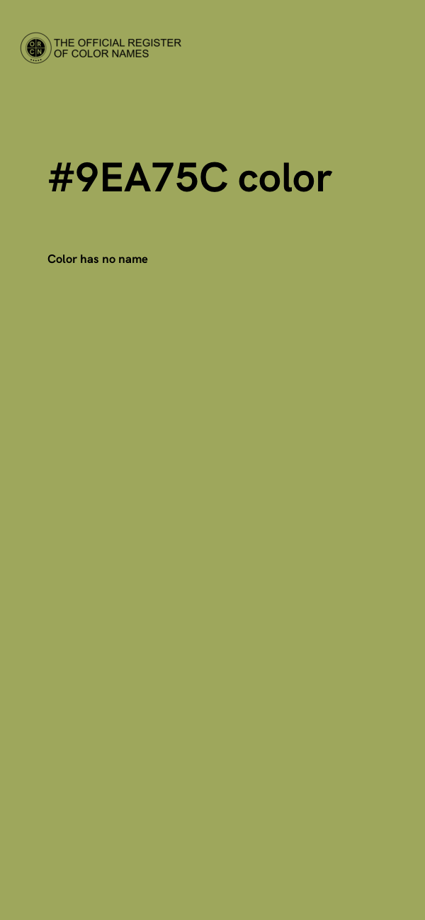 #9EA75C color image