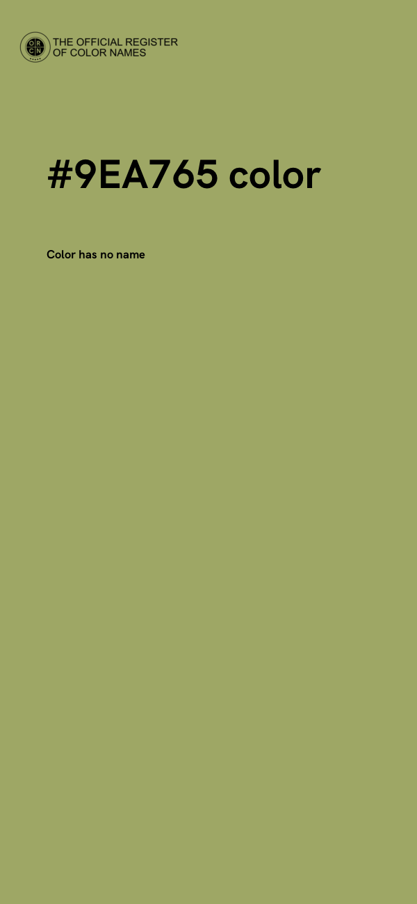 #9EA765 color image