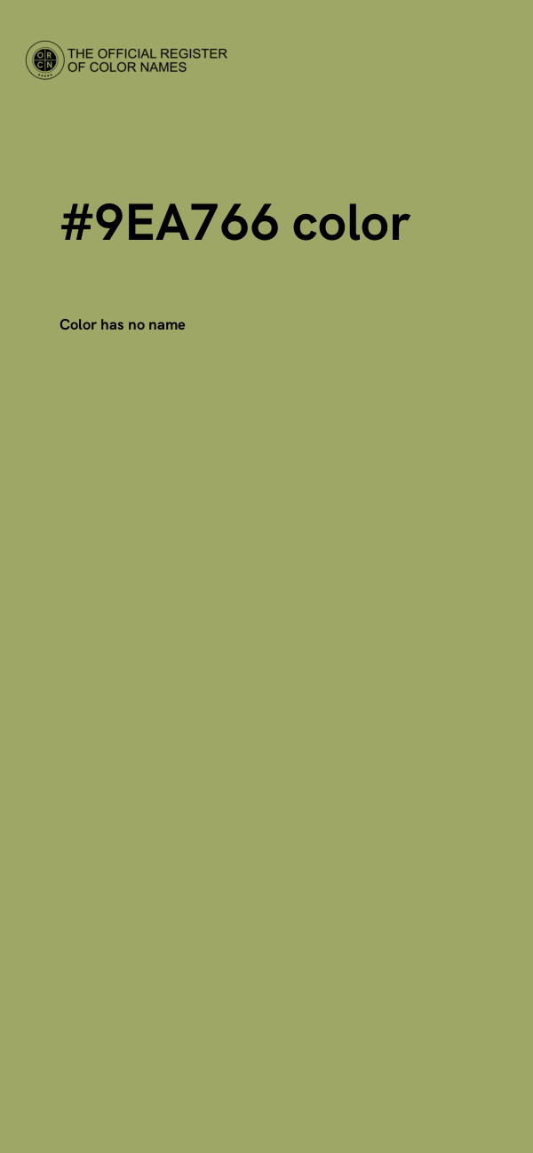 #9EA766 color image