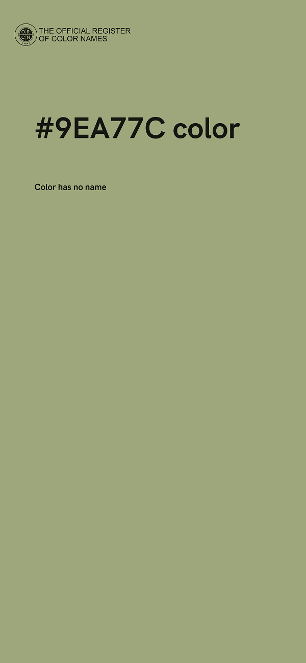 #9EA77C color image