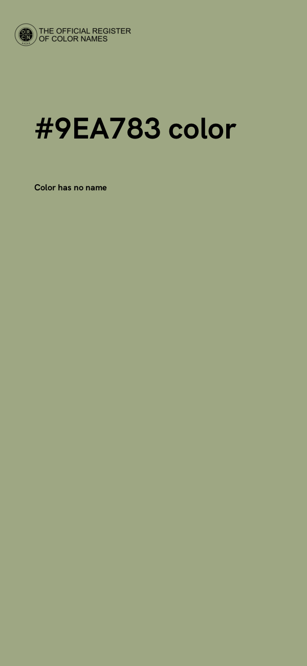 #9EA783 color image