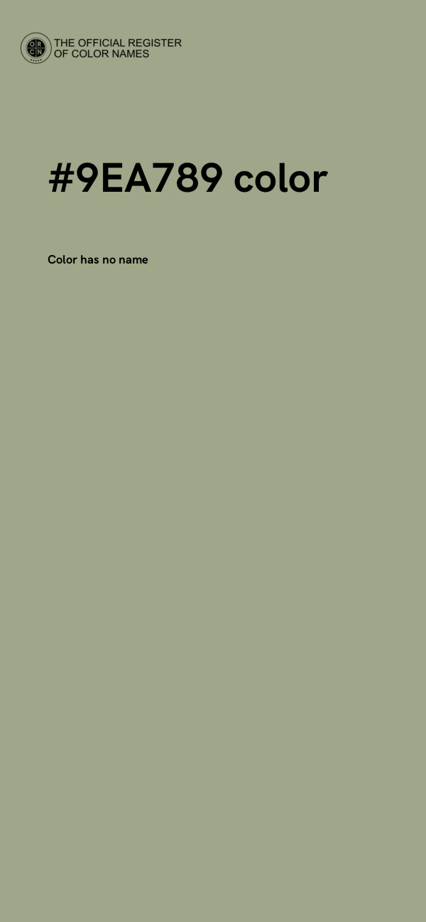#9EA789 color image