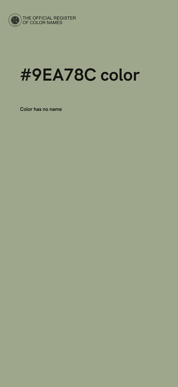 #9EA78C color image