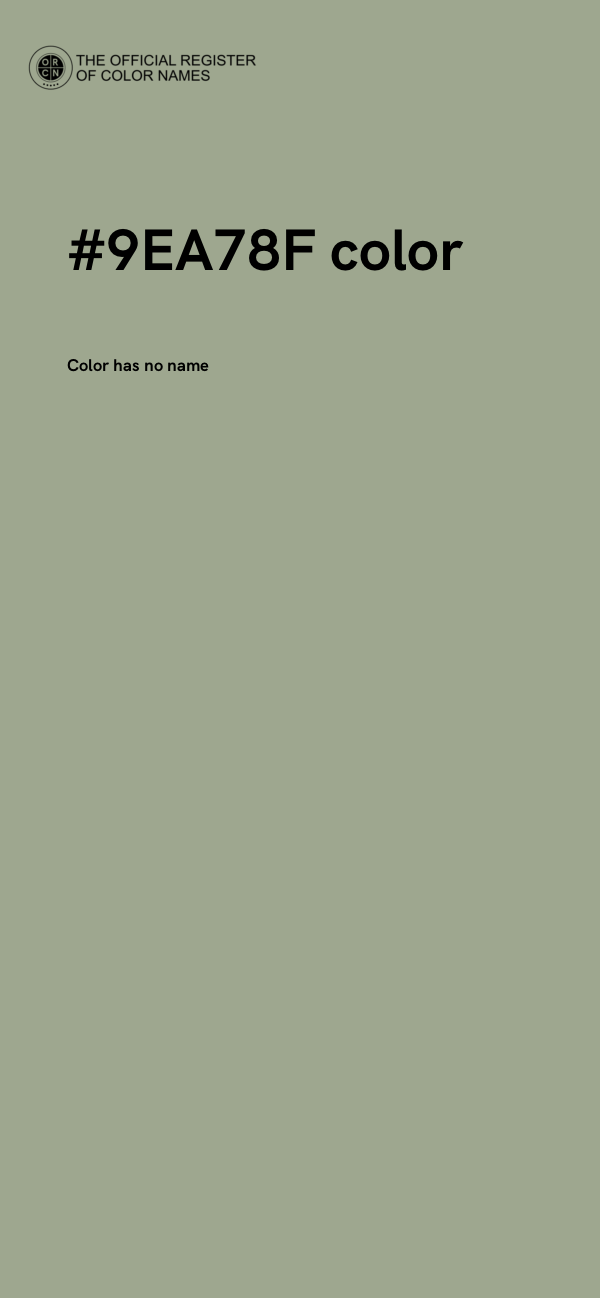#9EA78F color image