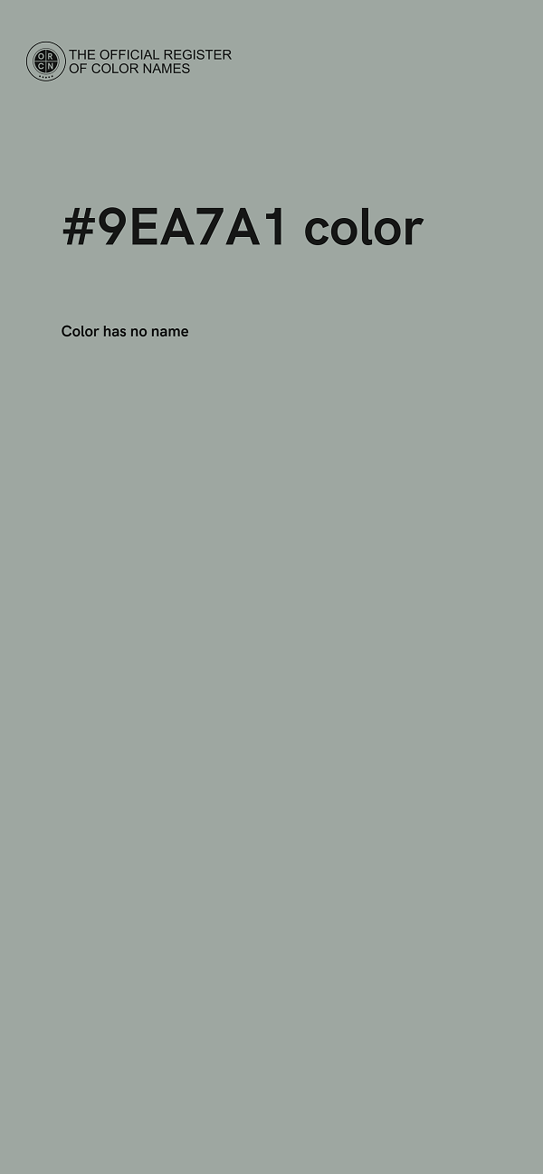 #9EA7A1 color image