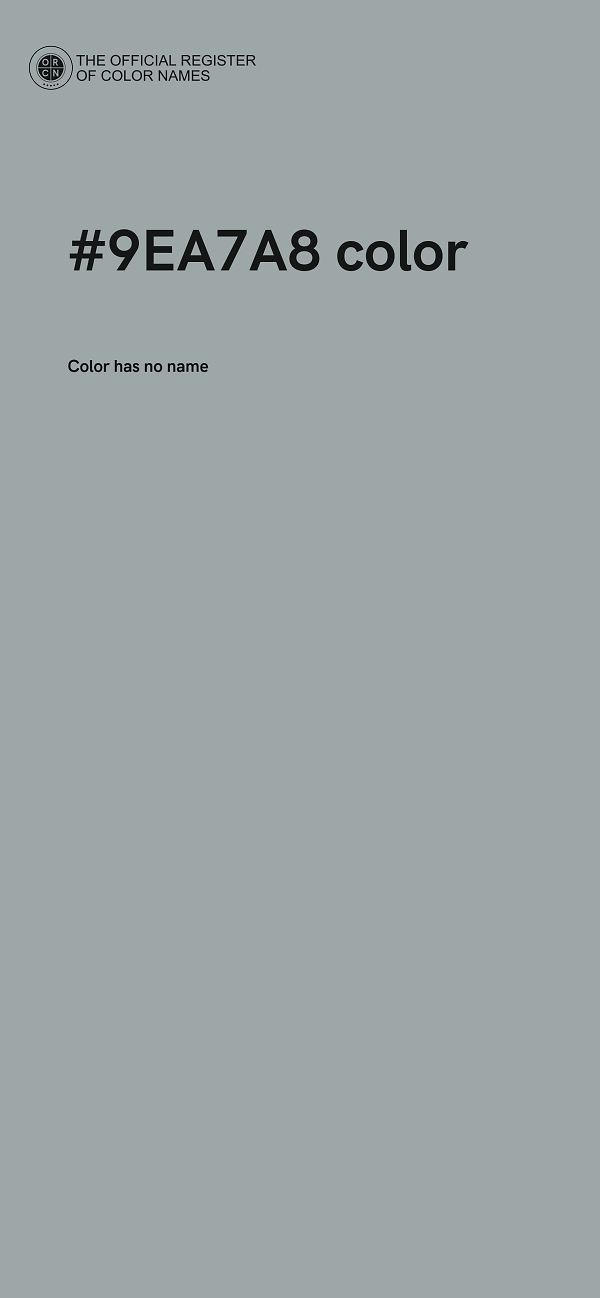 #9EA7A8 color image