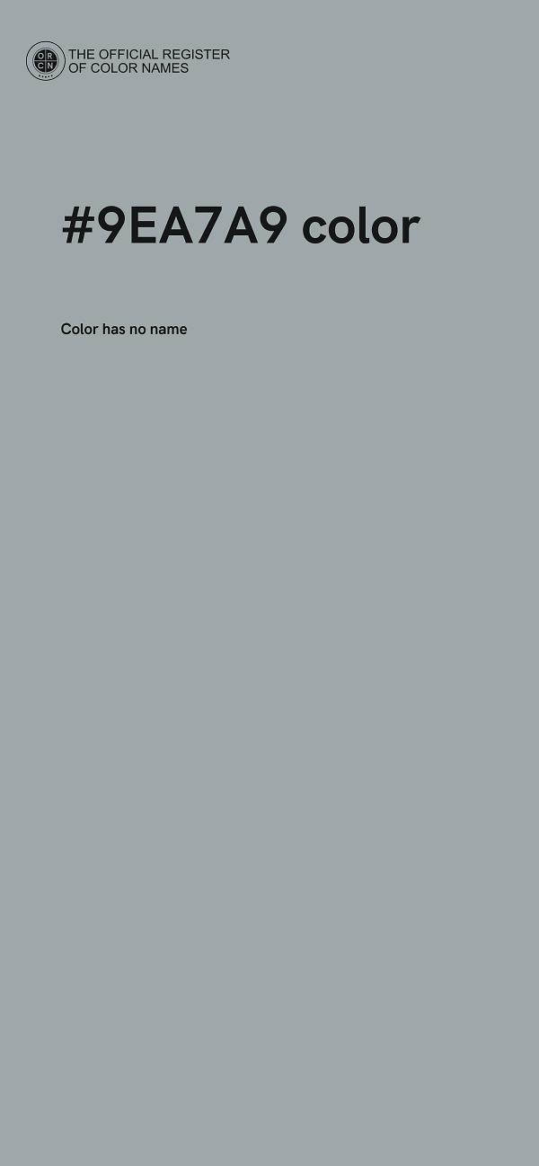 #9EA7A9 color image