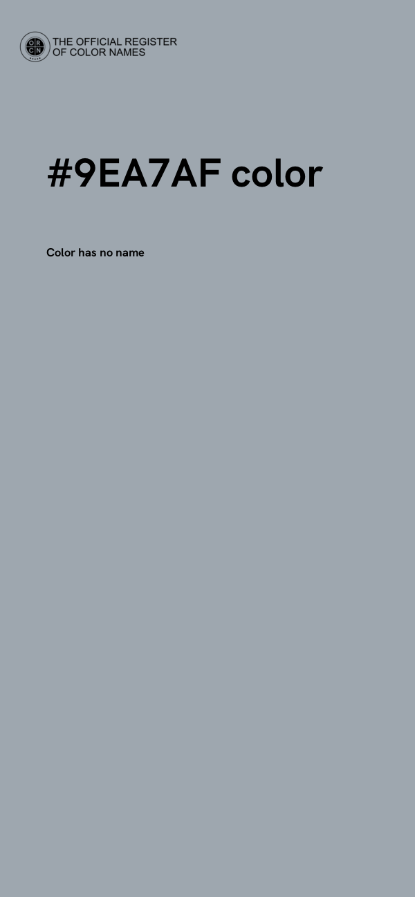 #9EA7AF color image