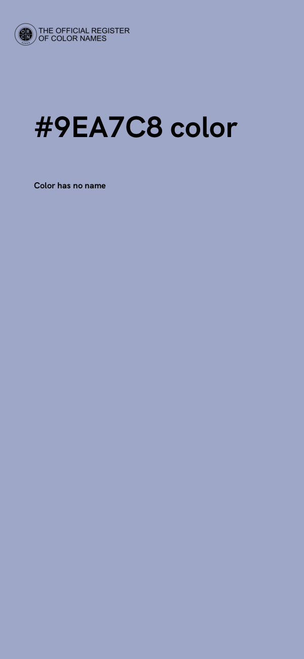 #9EA7C8 color image