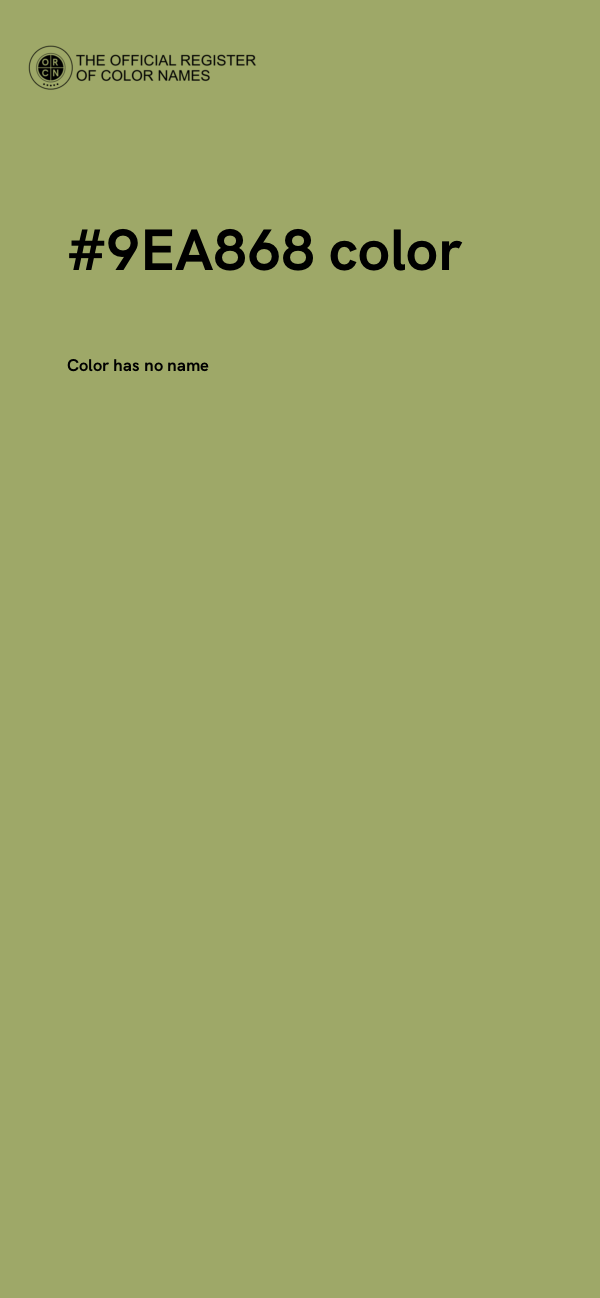 #9EA868 color image