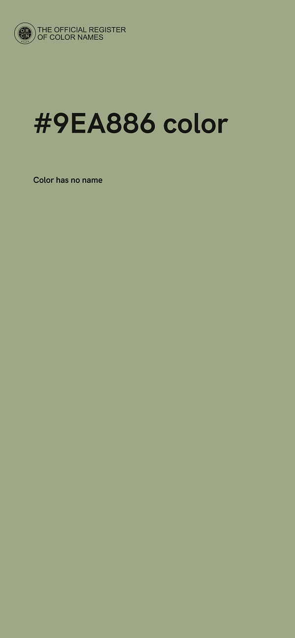 #9EA886 color image