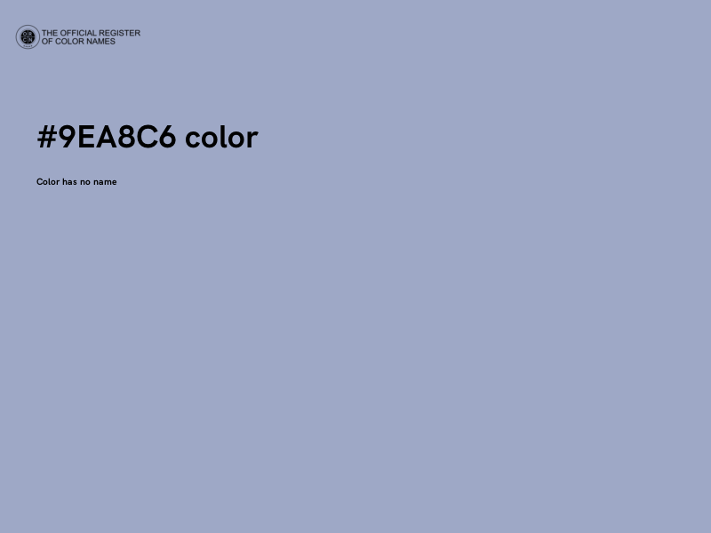 #9EA8C6 color image