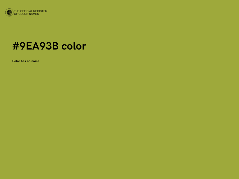 #9EA93B color image