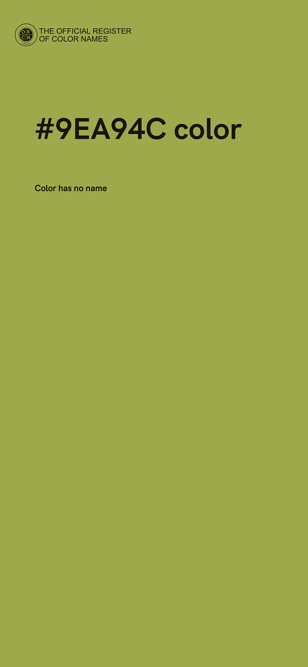 #9EA94C color image