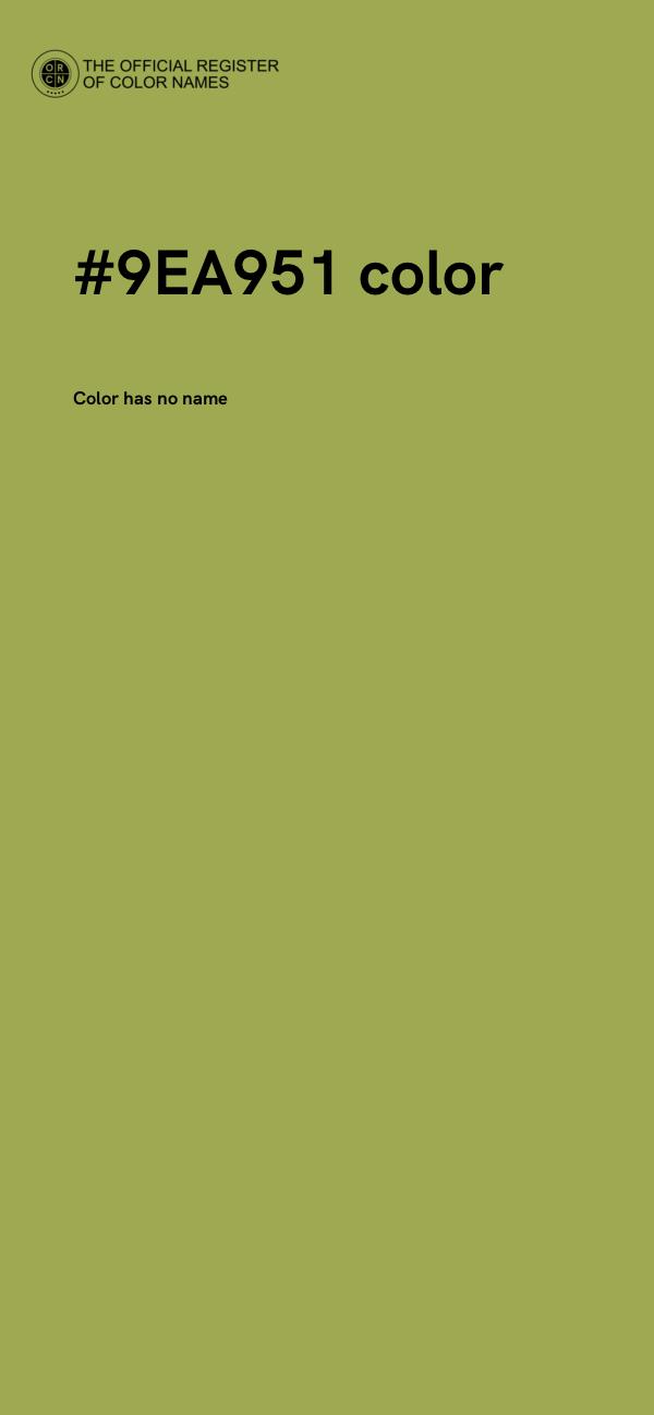 #9EA951 color image