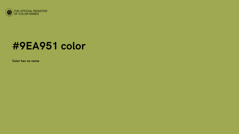 #9EA951 color image