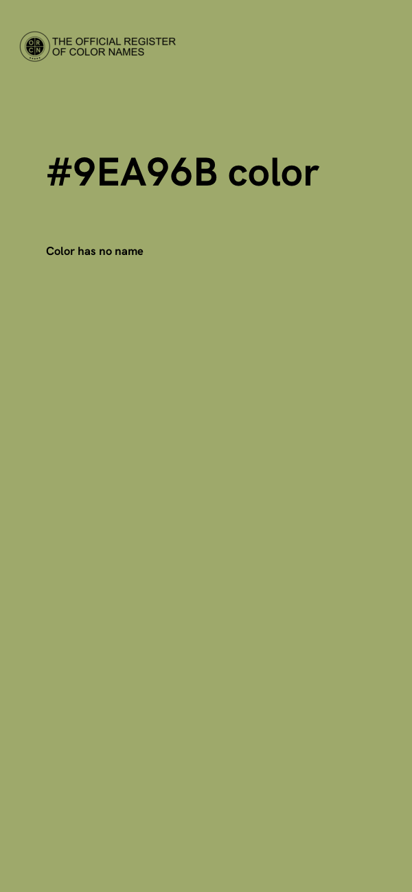 #9EA96B color image