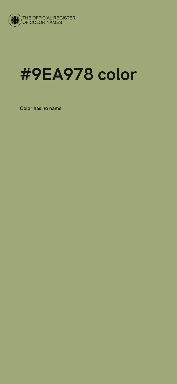 #9EA978 color image
