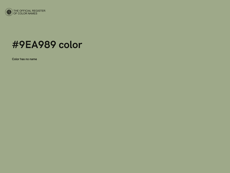 #9EA989 color image