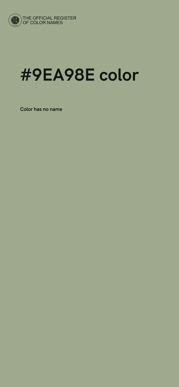 #9EA98E color image