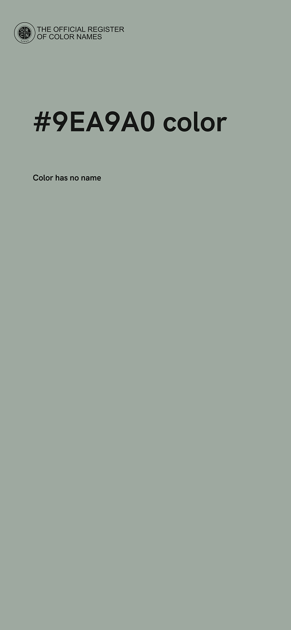 #9EA9A0 color image