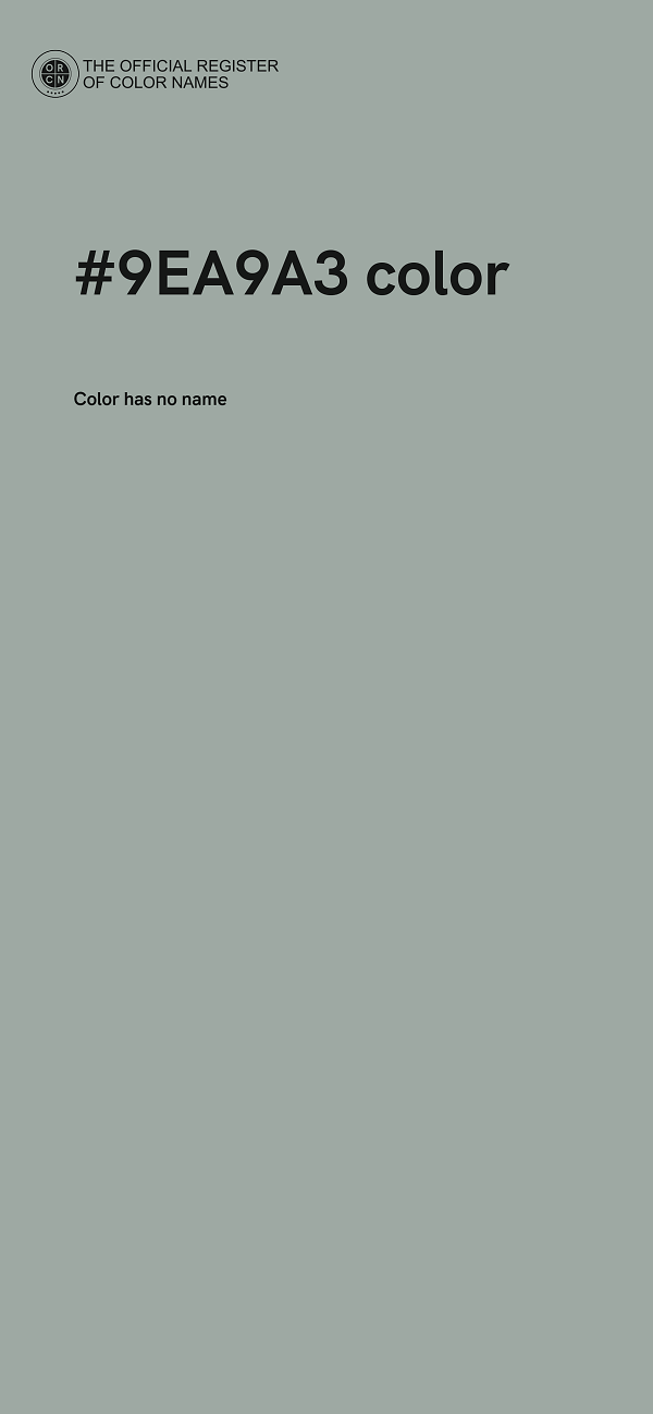 #9EA9A3 color image