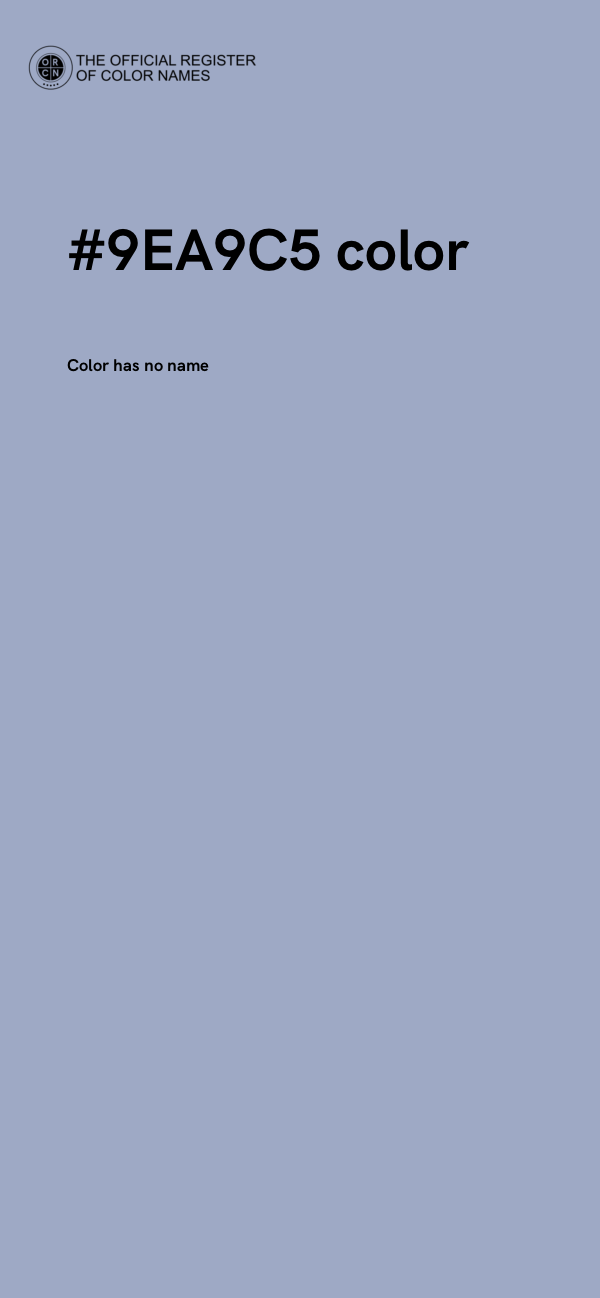 #9EA9C5 color image