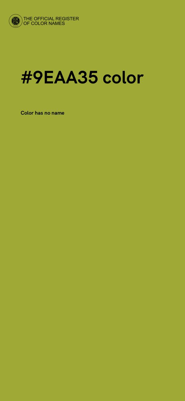 #9EAA35 color image