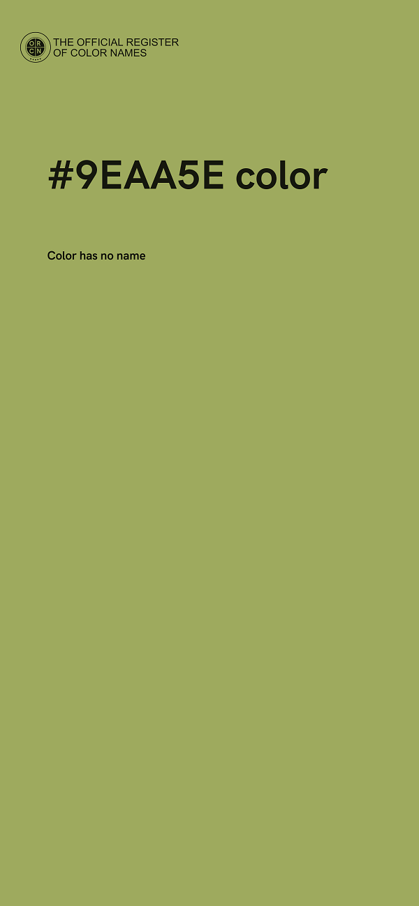 #9EAA5E color image