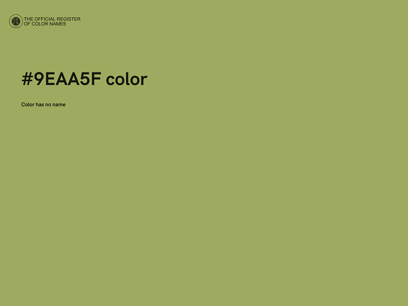 #9EAA5F color image