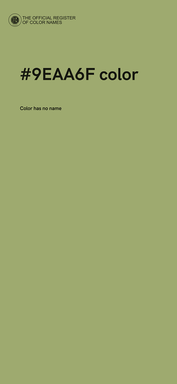 #9EAA6F color image