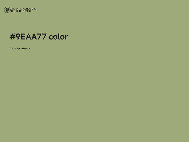 #9EAA77 color image