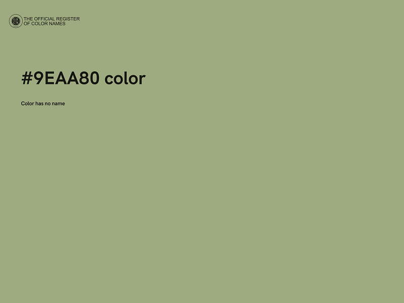 #9EAA80 color image