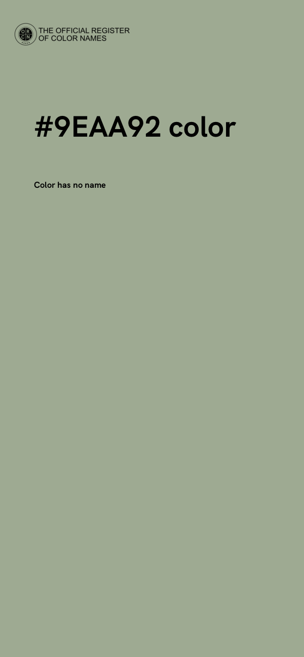 #9EAA92 color image
