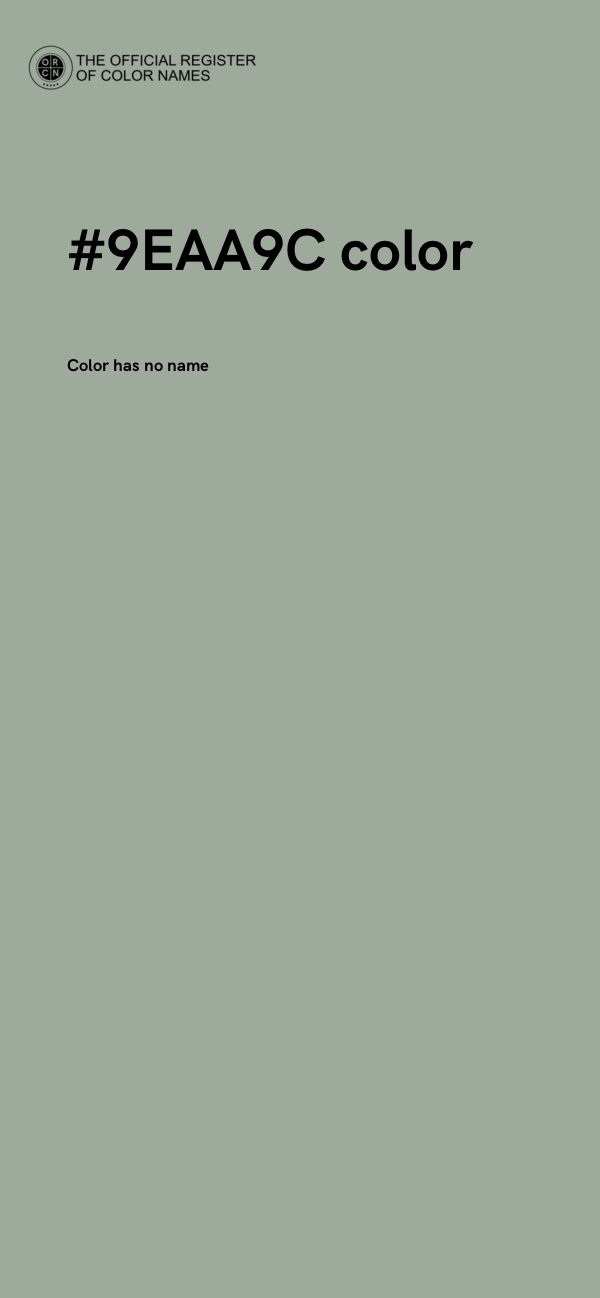 #9EAA9C color image