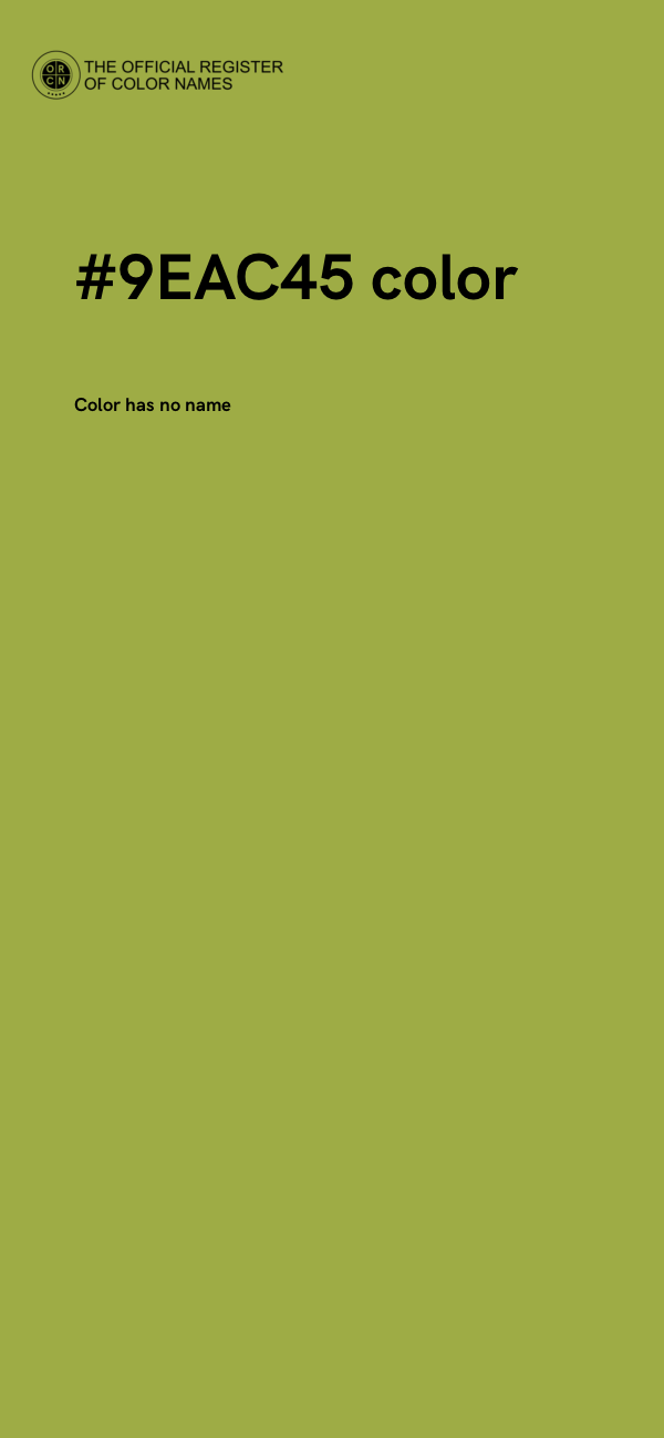 #9EAC45 color image