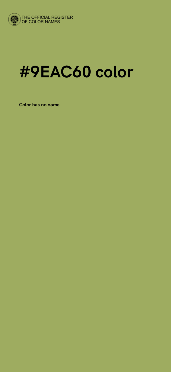 #9EAC60 color image