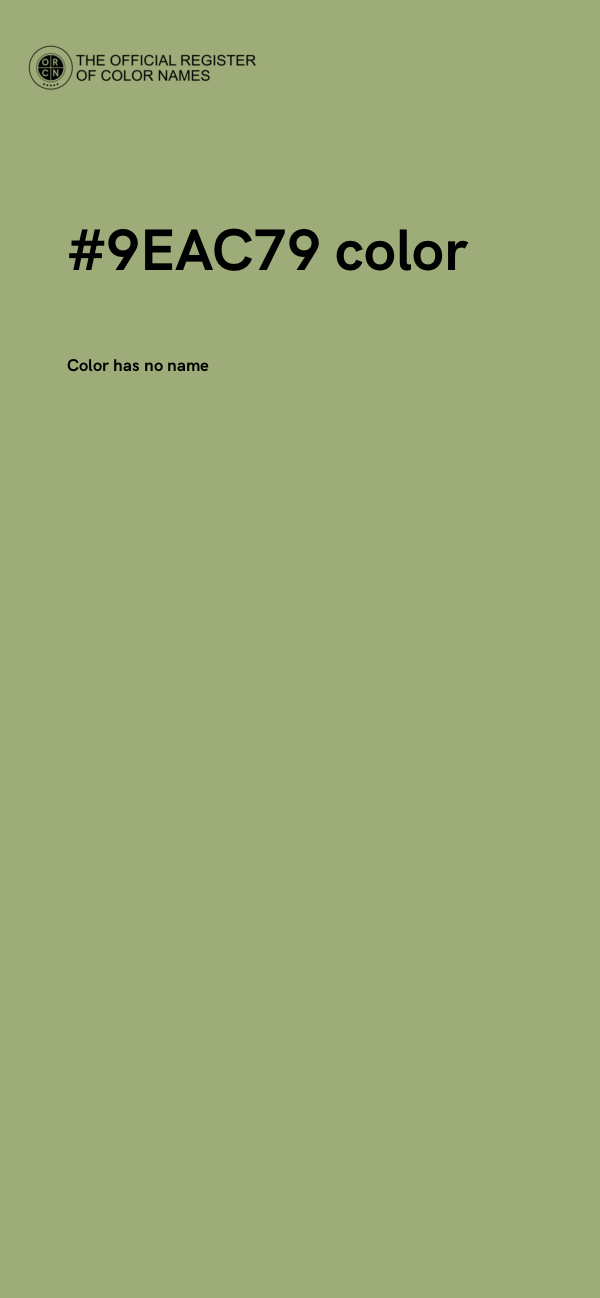 #9EAC79 color image