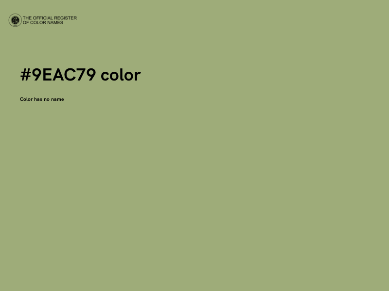 #9EAC79 color image
