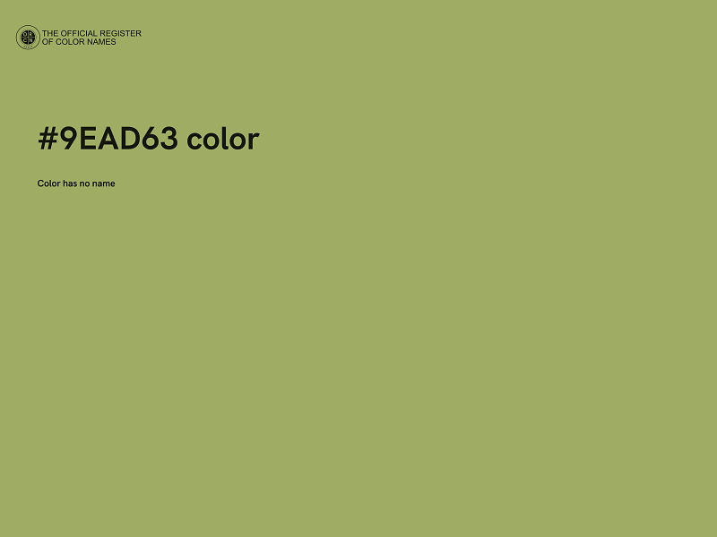 #9EAD63 color image