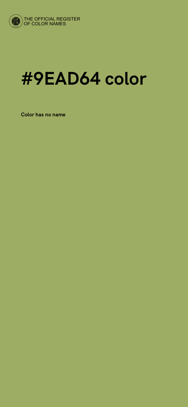 #9EAD64 color image